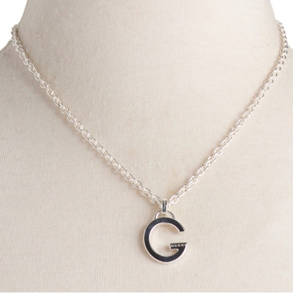 Gucci Silver Chain Necklace with G Charm